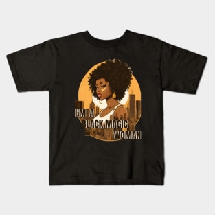 Black Magic Woman Golden Kids T-Shirt